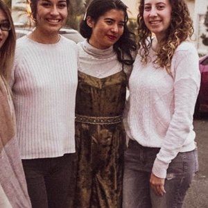 Anthropologie Feathery Gold Jumpsuit